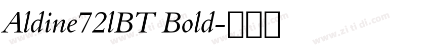 Aldine72lBT Bold字体转换